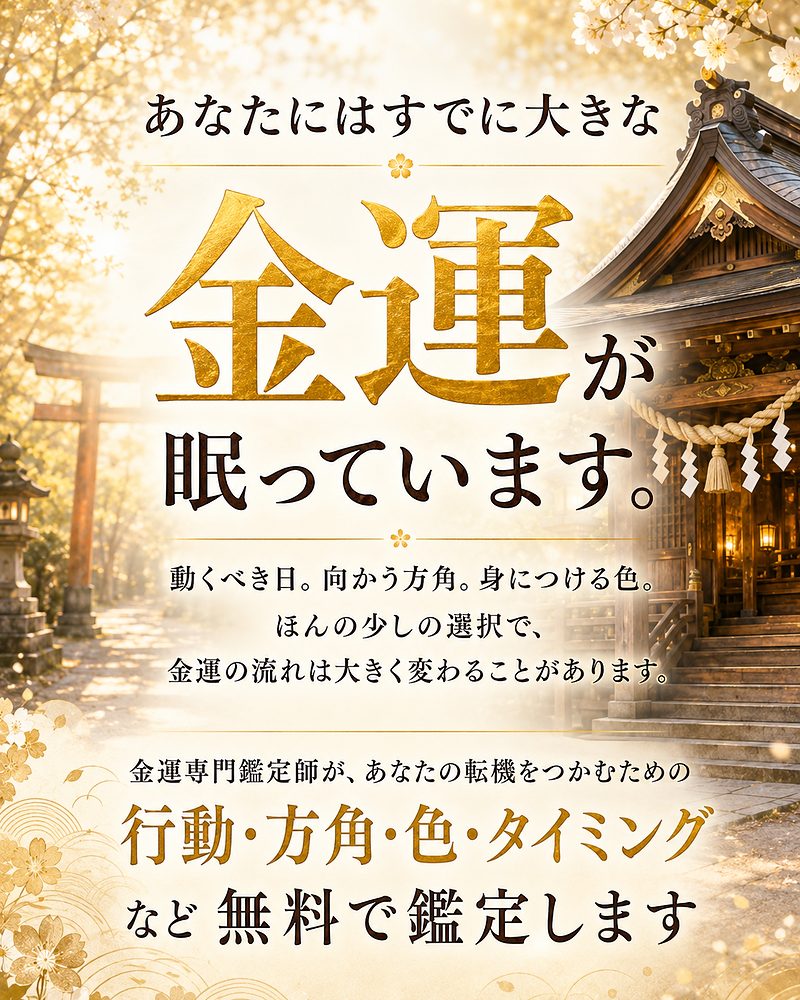 あなたにはすでに大きな金運が眠っています